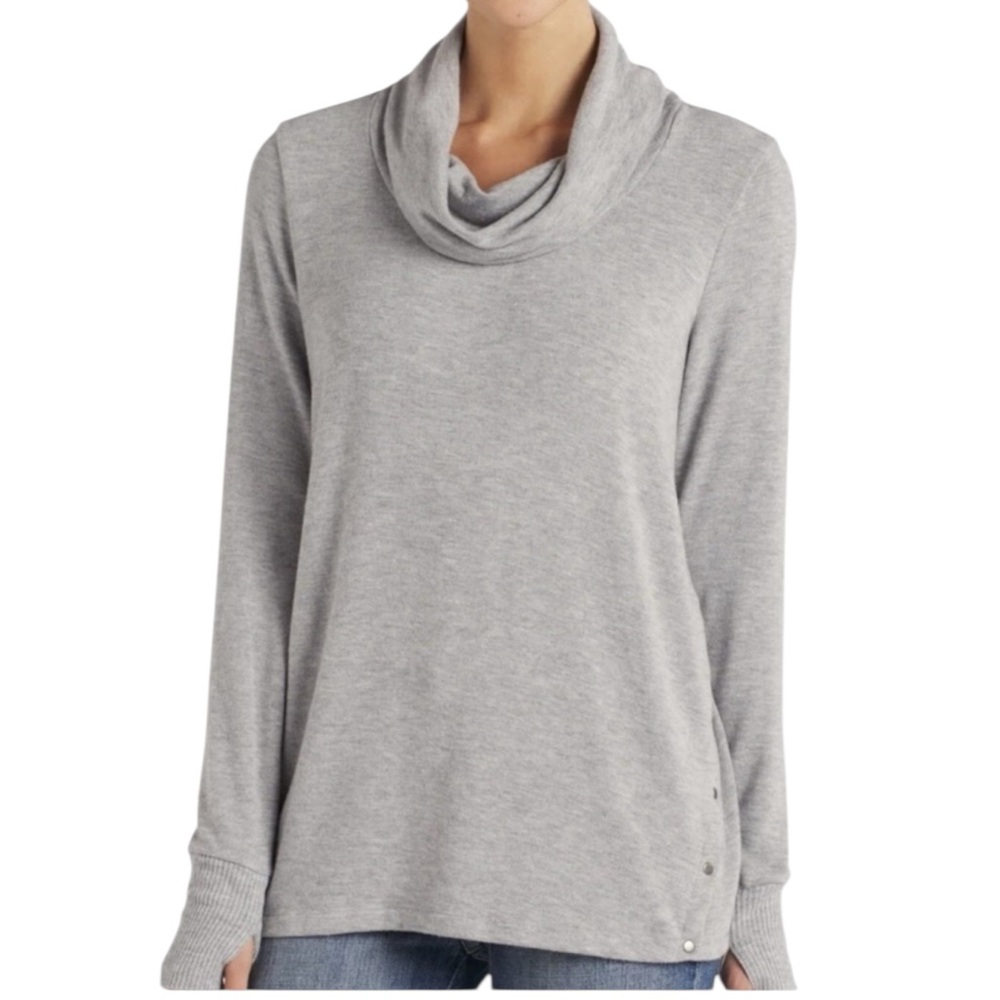 NWT Michael Stars Women’s Button Detail Cowl Neck Tunic Top XS Petite Casual